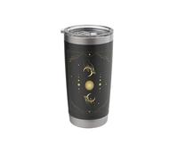 Magical Hand Crescent Moon Tarot Card Engraving Stainless Steel Insulated Tumbler