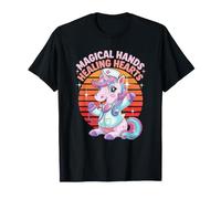 Magical Hands Healing Hearts Cute Nurse Unicorn T-Shirt