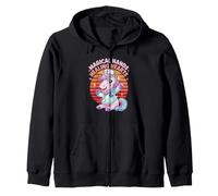 Magical Hands Healing Hearts Cute Nurse Unicorn Zip Hoodie