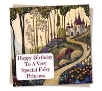 Magical Happy Birthday Card For Girl - Fairytale, Castle, Magic - Happy Birthday To A Very Special Fairy Princess - For Niece, Daughter