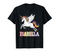 Magical Isabella Unicorn Girl First Name Design T-Shirt
