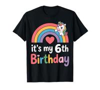 Magical It's My 6th Birthday Rainbow Unicorn Girls T-Shirt