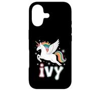 Magical Ivy Unicorn Girl First Name Design Case for iPhone 17