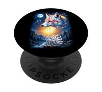 Magical Kitsune Fox Anime Spirit Illustration PopSockets Adhesive PopGrip
