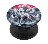 Magical Kitsune Fox Anime Spirit Illustration PopSockets Adhesive PopGrip