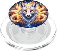 Magical Kitsune Fox Anime Spirit Illustration PopSockets PopGrip for MagSafe