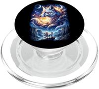 Magical Kitsune Fox Anime Spirit Illustration PopSockets PopGrip for MagSafe