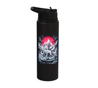 Magical Kitsune Fox Anime Spirit Illustration Stainless Steel Insulated Water Bottle