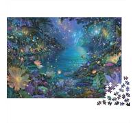 Magical Lake 1000Pc Jigsaw PuzzleDeep Cosmic Blue Landscape - Recycled Cardboard Decoration for Adults And Kids70x50cm/1000pcs