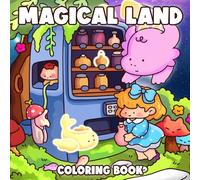 Magical Land Coloring Book: Cute Fantasy Coloring Pages with Tiny Heroines, Whimsical Companions, and Fairytale Settings for Kids & Adults Creative Calm