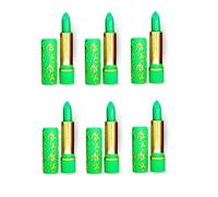 Magical Lipstick, Made in Morocco, Set of 6 - Green Tints, Moisturizing, Long-Lasting, Temperature and pH Changing, Nourishing Makeup, Plump and Shiny Lips