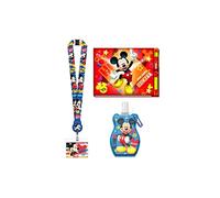 Magical Memories Collection Disney Autograph Book 2022 Pen, Mickey Water Bottle Key Ring Set and Lanyards for Kids - Disneyland Essentials Gifts, Red