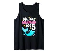 Magical Mermaid Age 5 Birthday Girl Fifth Tank Top