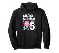 Magical Mermaid Age 5 Little Girl Birthday Pullover Hoodie