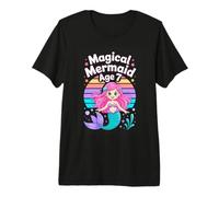 Magical Mermaid Age 7 Birthday Girl Seventh Birthday Premium T-Shirt