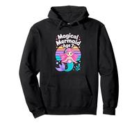 Magical Mermaid Age 7 Birthday Girl Seventh Birthday Pullover Hoodie
