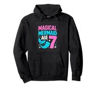 Magical Mermaid Age 7 Seventh Birthday Party Pullover Hoodie