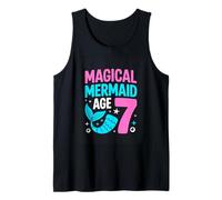 Magical Mermaid Age 7 Seventh Birthday Party Tank Top