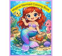Magical Mermaid Coloring Book: Fun and Easy coloring pages for kids