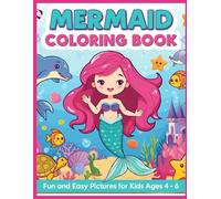 Magical Mermaids: Cute and Simple Coloring Pages for Little Kids: Fun and Easy Ocean Adventures for Kids Ages 4-6