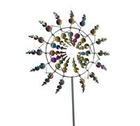 Magical Metal Windmill, 3D Kinetic Wind Spinner Wind Catchers Sculpture for Yard Patio Colorful Wind Spinner (Colorful)