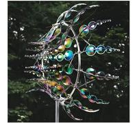 Magical Metal Windmill, 95cm Outdoor Spinners, 3D Wind Spinners for Yard Patio Garden Lawn Decoration, Unique Wind Powered Kinetic Sculptures, Multi-color with Storage Box