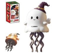 Magical Mini Dancing Ghost, Christmas - Creative Twisting Clockwork Slide, Dance and Swinging 3D Clockwork Ghosts Toy, for Halloween&Christmas, Birthday Gifts (C)
