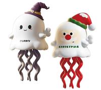 Magical Mini Dancing Ghost, Christmas - Creative Twisting Clockwork Slide, Dance and Swinging 3D Clockwork Ghosts Toy, for Halloween&Christmas, Birthday Gifts (C+E)