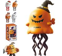 Magical Mini Dancing Ghost for Christmas, Creative Twisting Clockwork Slide for Halloween, Wind-Up Swing Dancer Toy, Creative Fun Toys for Holiday Decorations, Birthdays, Parties (Style A)