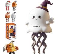Magical Mini Dancing Ghost for Christmas, Creative Twisting Clockwork Slide for Halloween, Wind-Up Swing Dancer Toy, Creative Fun Toys for Holiday Decorations, Birthdays, Parties (Style D)