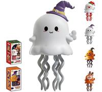 Magical Mini Dancing Ghost for Christmas, Creative Twisting Clockwork Slide, Fun Halloween Dancing Ghost Toy for Kids (A)