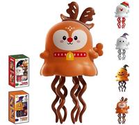 Magical Mini Dancing Ghost for Christmas, Creative Twisting Clockwork Slide, Fun Halloween Dancing Ghost Toy for Kids (D)