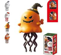 Magical Mini Dancing Ghost for Christmas, Creative Twisting Clockwork Slide, Wind-Up Toy for Halloween, Christmas, Birthday, Kids & Adults (Pumpkin)