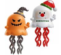 Magical Mini Dancing Ghost for Christmas, Wind Up Toys, Dancing Crawling Funny Ghost, Interactive Mini Dancing Ghost Halloween & Christmas Fun Toy Gift (B 2PCS)