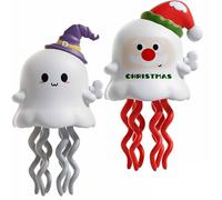 Magical Mini Dancing Ghost for Christmas, Wind Up Toys, Dancing Crawling Funny Ghost, Interactive Mini Dancing Ghost Halloween & Christmas Fun Toy Gift (A 2PCS)