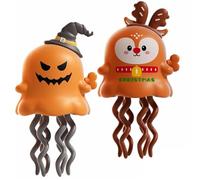 Magical Mini Dancing Ghost for Christmas, Wind Up Toys, Dancing Crawling Funny Ghost, Interactive Mini Dancing Ghost Halloween & Christmas Fun Toy Gift (F 2PCS)