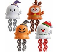Magical Mini Dancing Ghost for Christmas, Wind Up Toys, Dancing Crawling Funny Ghost, Interactive Mini Dancing Ghost Halloween & Christmas Fun Toy Gift (A 4PCS)
