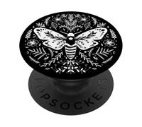 Magical Moth Goth Line Art Esoteric PopSockets Adhesive PopGrip