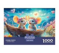 Magical Mouse 1000-Piece Jigsaws Puzzles for Families Mouse Boat Recycled Cardboard Decoration Challenging & Brainteasing 70x50cm/1000pcs