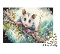 Magical Mouse Garden Jigsaw Puzzles Panda in Vibrant Flowers Puzzle Impossible Hard Difficult Challenging Fun Present 70x50cm/1000pcs