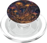 Magical Mushroom Village Fantasy Fairycore World PopSockets PopGrip for MagSafe