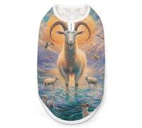 Magical Mythology Goat God Birds Dog And Cat Clothes Pet Summer Sleeveless T Shirt Basic Vest 2XL