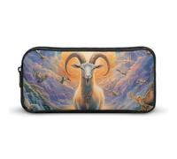 Magical Mythology Goat God Birds Simple Pencil Case Big Capacity Pouch Box Travel Makeup Bag