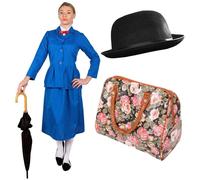 Magical Nanny Costume Set with Accessories I Love Fancy Dress Blue XXL