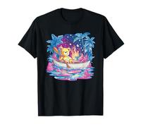 Magical Night Bear in Canoe Rides River T-Shirt