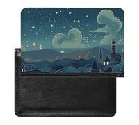 Magical Nights Passport Cover Protector Rfid Blocking Passport Holder Id Card Holder Secure Travel Wallet Organizer for Passport Tickets Credit Cards, style, One Size