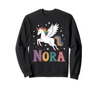 Magical Nora Unicorn Girl First Name Design Sweatshirt