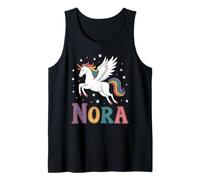 Magical Nora Unicorn Girl First Name Design Tank Top