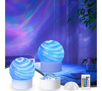 Magical Northern Lights Projector, 16 Colour Ocean Wave Projector Light, 2 in 1 Aurora Light Projector with Remote Control, 4 Modes, 360° Projection, 3D Aurora Effect, for Bedroom, Party (1pcs)