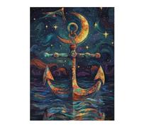 Magical Ocean Anchor Artwork Colourful Jigsaw Puzzle for Adults, 500 PCS